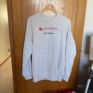 Pure Barre location sweatshirt Light Gray Crewneck Sweater